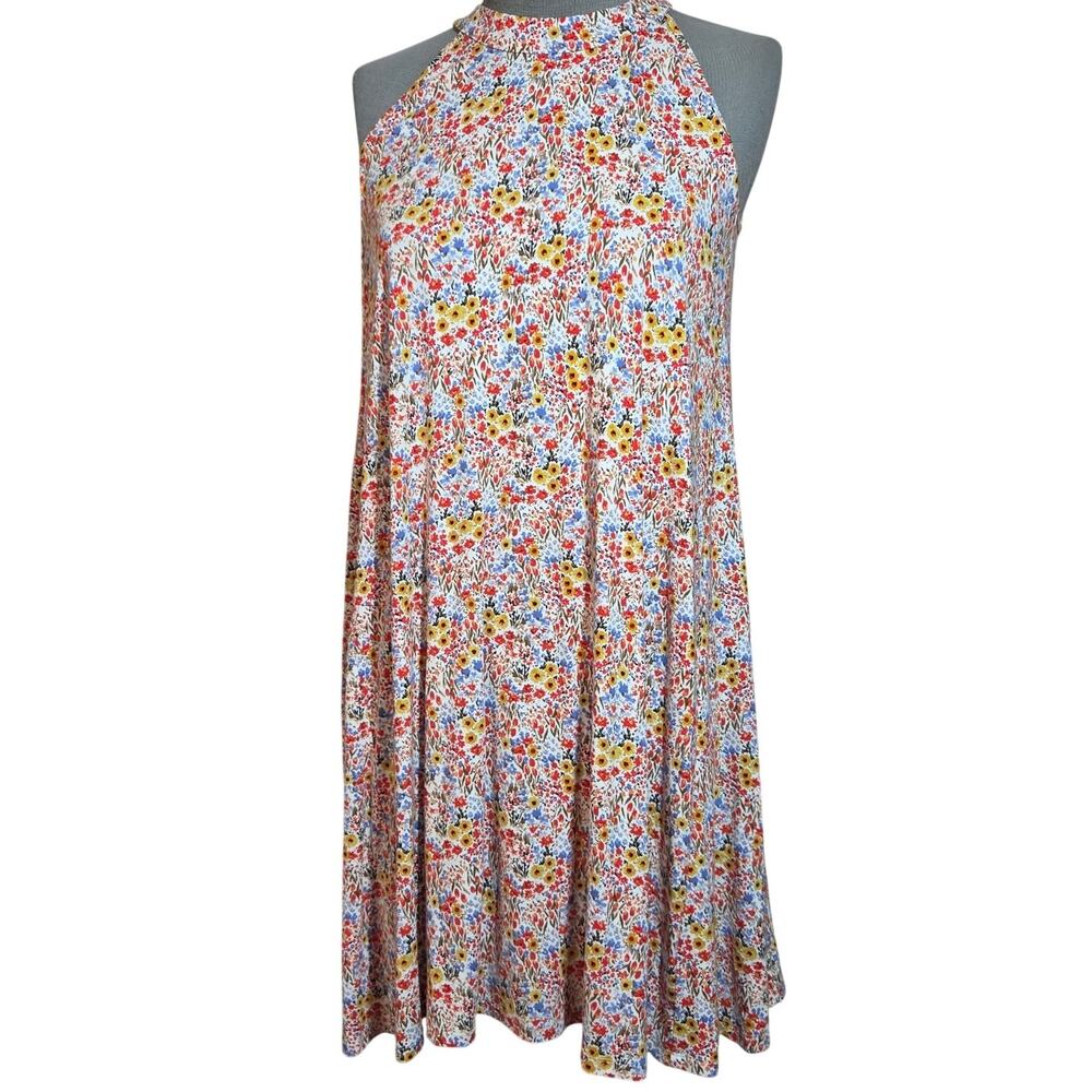 Loft Floral Print Sleeveless Dress Size Small